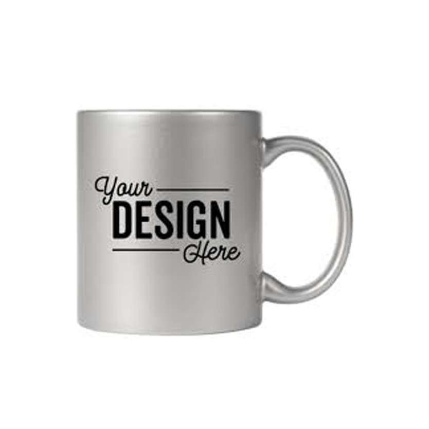 CERAMIC SILVER MUG