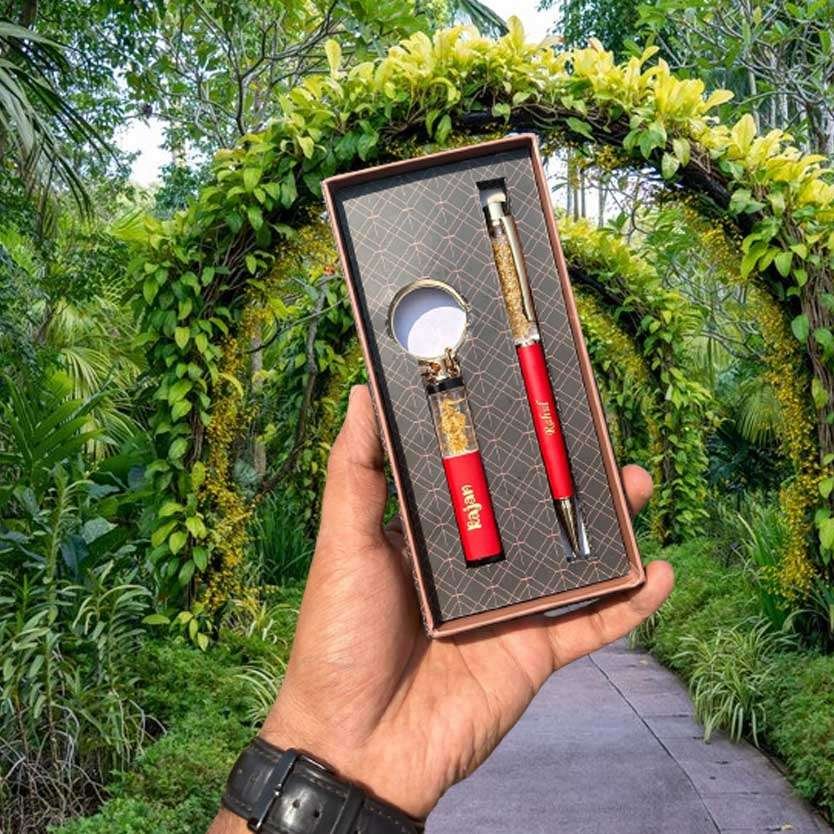Gold Flake Pen & Keychain set- THIJAARA.COM SPECIAL copy